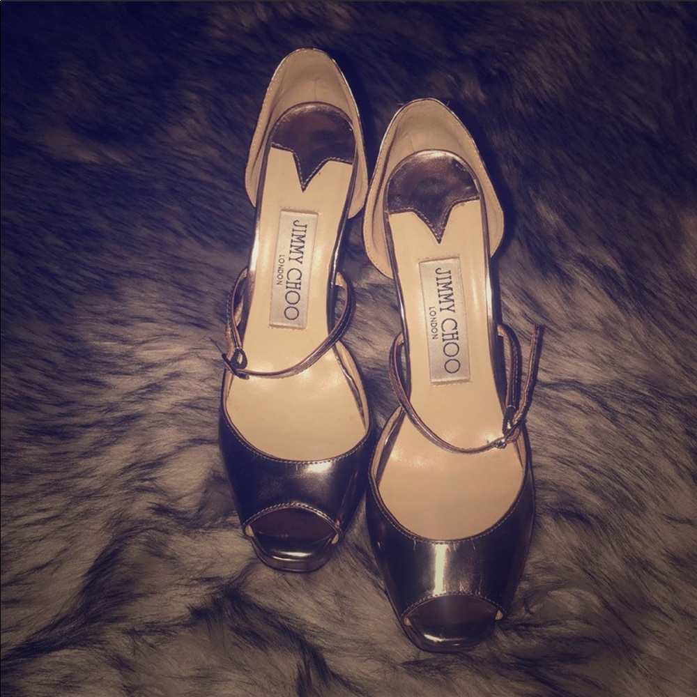 Jimmy Choo metallic heels